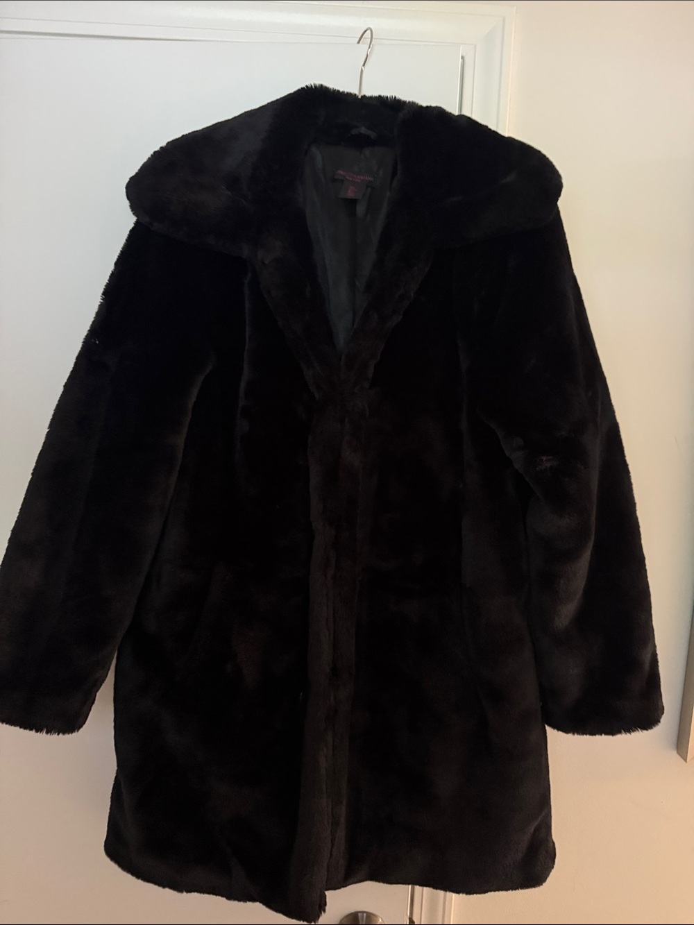 Christian Siriano Black Fur Coat